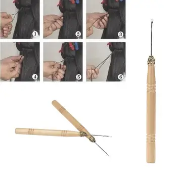 1buc Bambus Dreadlock Peruca de Păr de Țesut Ace de Croșetat Cârlige Instrument Dreadlock Croșetat Coase Peruca din Par Pentru Micro Impletituri Instrumente de Moda