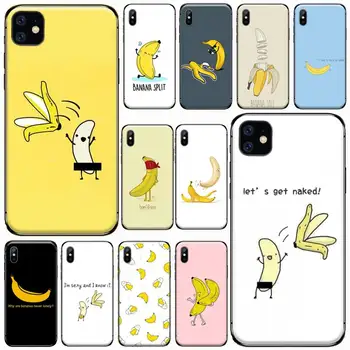 Amuzant banane fructe drăguț desen animat de arta, Telefon Caz pentru iPhone 11 12 pro XS MAX 8 7 6 6S Plus X 5S SE 2020 XR