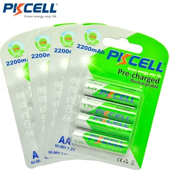 16PCS PKCELL 1.2 V AA Baterie Reîncărcabilă NIMH 2200mah Scăzut de auto-Descărcare de gestiune Durabil Acumulator Pentru aparat Foto Digital