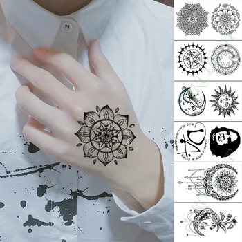 Impermeabil Tatuaj Temporar Brahma Floarea Cap de Om busola Fals stele Tatuaj Mână, Braț, Picior Flash Tatuaj pentru Copil Fata Bărbați Femei