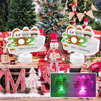 2020 Familie Pom de Crăciun Agățat Pandantiv Supraviețuitori motivul pentru care am venit Copac Pandantiv cu Led-uri Colorate Luminos DIY Numele Scrise Decor