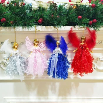 Angel Păpuși Cu Aripi Pene Ornament Festival Petrecere De Crăciun Fereastra Casetă De Prezentare Papusa Cadou De Vacanță Decoratiuni De Craciun
