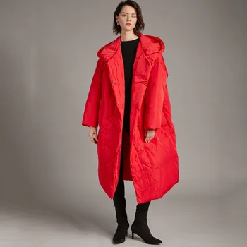 De înaltă calitate, puritate 90% Femei Multicolor Opțional Midi strat gros windproof stil liber capota moda mult timp în aer liber în jos jachete