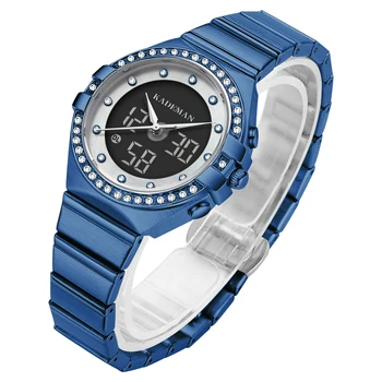 KADEMAN Femei Ceas Brand de Top de Moda de Lux Simplu Cuarț Data LCD Display Digital Ceasuri Femei Ceas de mână rezistent la apă Ceas