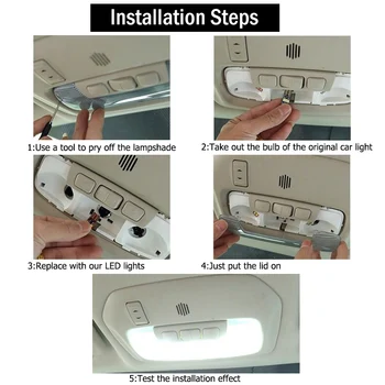 13 Buc Becuri Albe LED-uri Auto de Lectură Lumina Plafon Interior Kit potrivit Pentru 2013-2016 2017 2018 2019 Chevrolet Trax Portbagaj Lampa de Licență