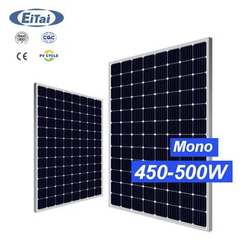 X2-060 EiTai Standard German 500W Panou Solar 480W 460W 450W Mono Panou Solar IOS CEC Certificat Pret Bun