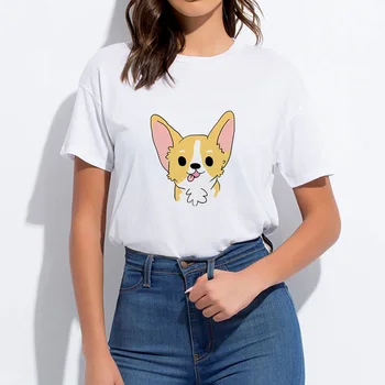 Amuzant Grafic T shirt Femei Cokey Animal tricou Câine Destul de Gimnastică vestidos Harajuku tricouri Primavara-Vara Ieftine Cool Tricou