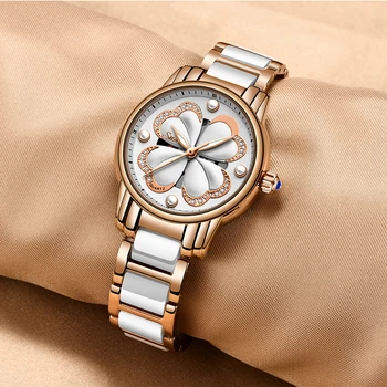 SUNKTA Nou Brand de Top, Femei de Lux Watch Femei Ceramică Ceas de Moda Rochie Doamnelor Ceasuri Simplu Cuarț Ceas Zegarek Damsk