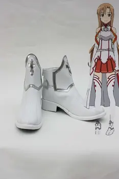 Hot Anime-Ul Sword Art Online Yuuki Asuna Cosplay Boot Pantofi Adult Yuuki Asuna Cosplay Pantofi Carnaval De Halloween