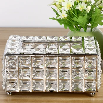 Web celebritate nord stil European cristal cutie de tesut creative de uz casnic contractat camera de zi șervet de hârtie cutii