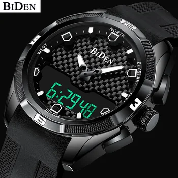 BIDEN Bărbați Cuarț Ceas Digital Sport Militare Cronograf rezistent la apă Ceas de mână Pentru Bărbați Ceasuri Ceas Cadouri relogio masculino