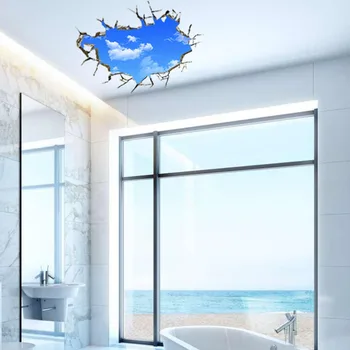Noi, Creative Blue Sky 3D Stereo Tavan Camera de zi Dormitor Autocolant de Perete