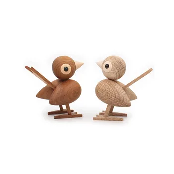 Danemarca stil Nordic lemn vrabie pasăre ornamente American de papusi din lemn de joaca camera studiu accesorii de birou