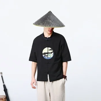 Shang hai tang tricou casual chineză china tradițională chinses îmbrăcăminte pentru bărbați on-line magazin chinezesc shang hai tang TA016