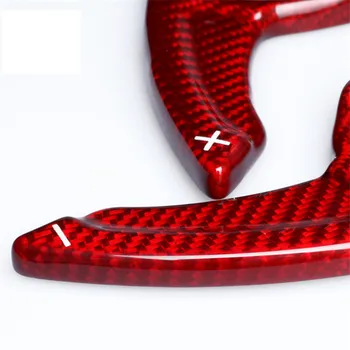 Prelungi Stil Roșu fibra de Sticla volan paddle shift se Potrivesc Pentru AUDI A3 A4L A5 Q3 Q5