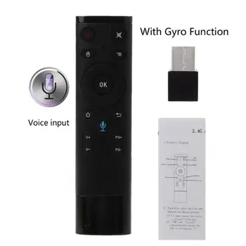 Q5 Control Vocal Air Mouse Giroscop Cu Gyro Senzor Mic de 2.4 GHz Control de la Distanță PXPE