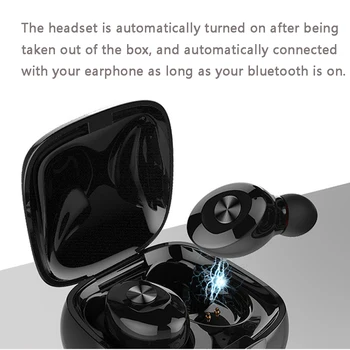 XG12 TWS Bluetooth 5.0 Căști Stereo Wireless Earbus Sunet HIFI Sport Căști Handsfree Gaming Headset cu Microfon pentru Telefon