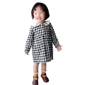 Copii Fată Dress Haine Camasi Carouri Stil De Îmbrăcăminte Pentru Copii Maneca Lunga Rochie De Fete Pentru Copii Haine De Toamna