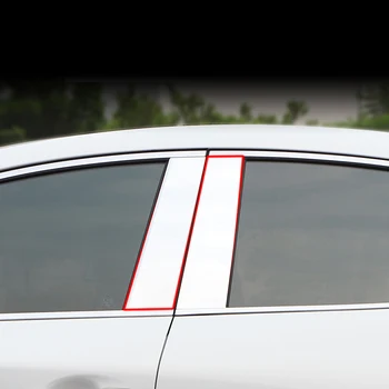 Din oțel inoxidabil Efect de Oglinda Geamul Mașinii Pilon Posturi Acoperă Benzi Tapiterie Pentru Mazda 3 Axela 2019 2020 Accesorii Auto Autocolant