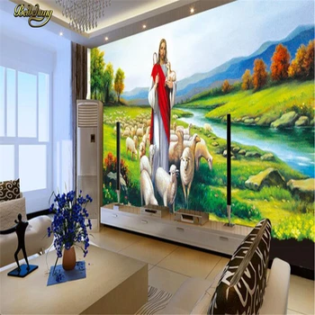 Beibehang Creștin Isus tablou Personalizat tapet de Fundal de Fotografie Tapet Canapea Camera de zi Dormitor Arta Murala de perete de hârtie
