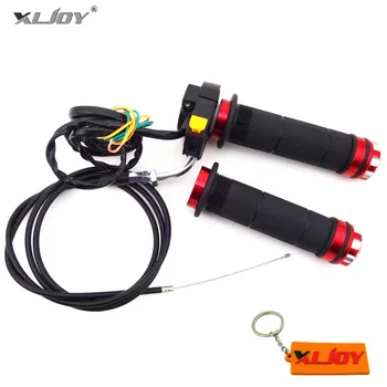 XLJOY Cablu Acceleratie + Roșu Mâner Mânere + Kill Comutatorul de Oprire De 49cc 2 Timpi 50cc 60cc 66cc 80cc Gaz Biciclete cu motor, Push-Bike