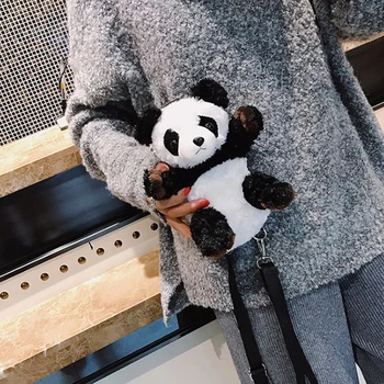 2020 Nou Minunat Scame 3d se Ocupe de Panda Femei Kawaii Catifea Animal Sac de Mici ghiozdane Pentru Fete Adolescente Geantă de Umăr, Sac