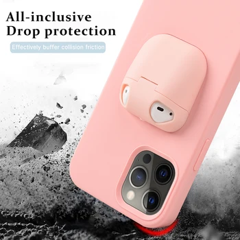 AirPods Pro Proteja Geanta De Telefon Caz Pentru Iphone 12 Pro Max Mini Silicon Moale Shell Manșon De Protecție Pentru Iphone 11 Pro Mini Max