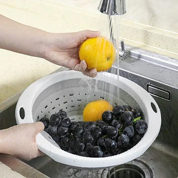 Pliabil Scurgere Coș,mașină de spălat Vase Silicon Pliabil Filtru, Bucătărie Picurator Cos pentru Paste cu Legume și Fructe