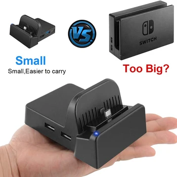 Portabil Mini-Switch TV Docking Station Stand de Încărcare Înlocuire pentru Nintendo Comutator Doc Stabilit, Compact Comutator HDMI cu Ext