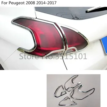 Masina ABS Cromat capac ornamental spate coada de lumină spate lampă cadru piese de turnare 4buc Pentru Peugeot 2008 2016 2017