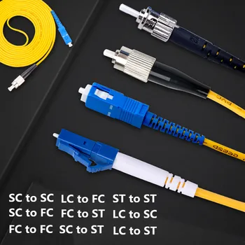 SC SC LC LC ST la ST FC FC Fibre Patch Cord Cablu SM Simplex Singur Modul Optic pentru Rețea 3m 5m 10m 20m 30m 50m