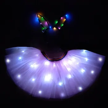 New Sosire Mireasa Aprinde Luminos Haine CONDUS Costum de Balet Tutu Condus Rochii Pentru Dans Fuste Petrecerea de Nunta