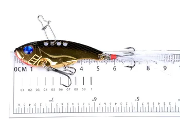 1buc Pictura 3D Vibrații Metal VIB Atrage 5.5 cm/11g Lingura Bass Momeală Artificială Greier Atrage Momeli Pentru Pescuit