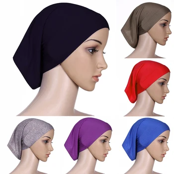 2019 mai Noi Islamice Femeile Musulmane Cap Eșarfă de Bumbac Underscarf Hijab Acoperi Headwrap Capota