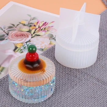 Rotund Bandă de Stocare Caseta de Bijuterii DIY Cristal Rășină Epoxidică Mucegai Silicon Cutie de Depozitare Mucegai de Luare de Bijuterii Instrumente