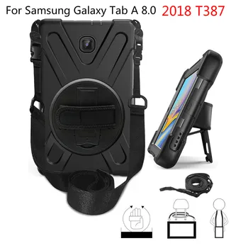 Rezistent la șocuri Copii de Caz Pentru Samsung Galaxy Tab a 8.0 2018 T387 corp plin capac de protecție pentru SM-T387V funda cu Mâner curele+Pen
