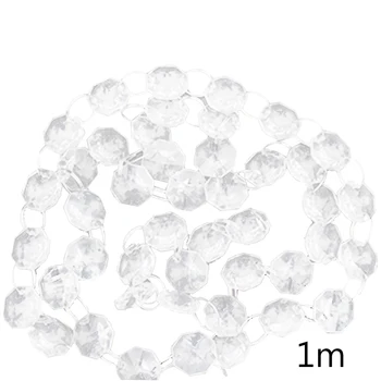5Pcs Cristal Acrilic Octogonal Margele Lanț Candelabru Piese de Origine Nunta din Plastic / Rasina