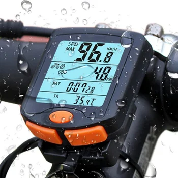 1 buc Calculator de Biciclete Vitezometru Bicicleta Ciclism Kilometrajul Alertă de Viteză Cronometru rezistent la apa 4 Linie de Afișare Cu Iluminare din spate