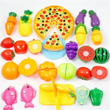 1 Set Bucătărie Copil Jucării De Plastic De Bucătărie, Jucării, Fructe Și Legume De Tăiere Copii Fantezie Jocuri, Jucării Educative Găti Cosplay