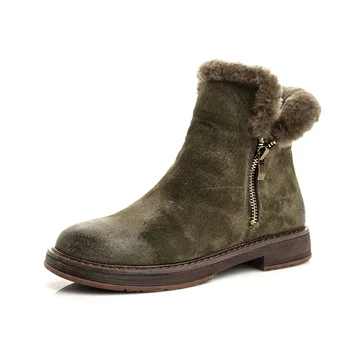 2019 Noi Cizme de Iarna pentru Femei Pantofi Mat Piele naturala Cizme Femei Confortul Cald Cizme de Zapada Non-alunecare Pantofi Plat pentru femei Cizme pentru Femei