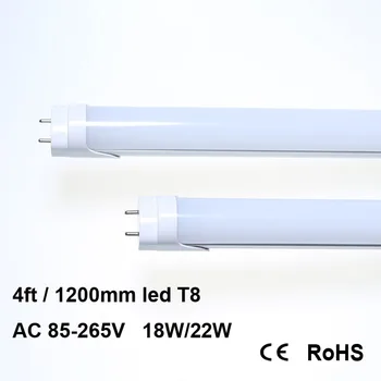 LED Tubelight T8 18W 22W 24W Universal, Direct sau by-pass, Sfărâma Rezistent, 1800 Lumeni, Umed Nominală, 120V-277V, ETL Enumerate