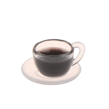 Casa Papusa Mini 2 Buc Set Cană Cafea Și Farfurie Casă De Păpuși În Miniatură