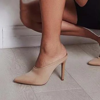 Pantofi De Vara 2020 Nou De Înaltă Tocuri Subtiri Pompe De Moda De Vara Sandale Catâri Subliniat Toe Med Tocuri Femei Pompe De Petrecere Pantofi Sexy