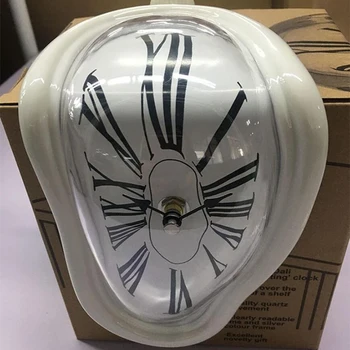 De topire de Ceas, de Tip Bloc, Răsucite Ceas,s-a Topit Ceas Decorativ de Birou Acasă Raft Birou de Amuzant Cadou Creativ
