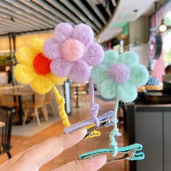 Coreea Drăguț Frumoase Reglabil Colorat Floarea Soarelui Duckbill Clip Fata Dulce Copii Creatoare De Moda Agrafe De Par Accesorii De Par