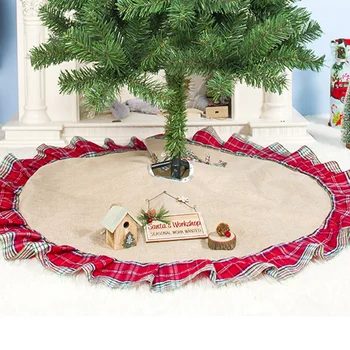 Fierbinte Carouri Pom de Crăciun Fusta Zburli Marginea Xmas Copac Fusta Decoratiuni de Craciun pentru Casa Cadouri de Anul Nou