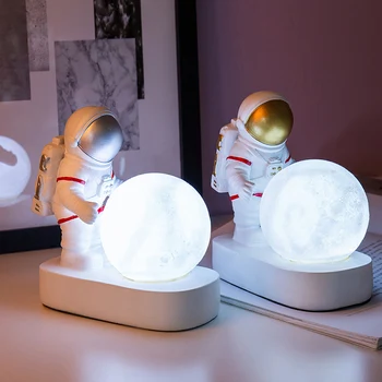 Creative Rășină Oameni Model De Lampă De Masă Cameră Decor Acasă Accesorii Moderne Astronaut Figurine Miniaturale Cadouri De Craciun