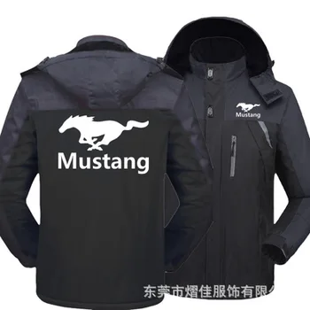 Noi 2021 Geaca de Iarna Barbati Mustang logo-ul Gros de Catifea Strat Cald de sex Masculin Windproof cu Gluga Sacouri Casual Alpinism Palton o0