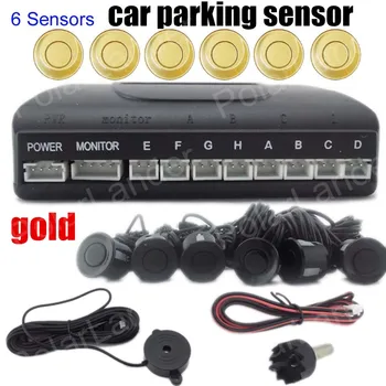 9 culori pentru opțiunea livrare Gratuita senzor de Parcare Auto cu 6 senzori Buzzer Backup Detector de Radar System Reverse Alertă de Sunet de parcare