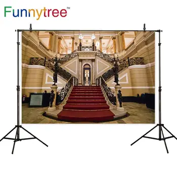 Funnytree fundaluri pentru studio foto palat de lux, scari Hol clădire clasică fotografie fundal photocall photobooth